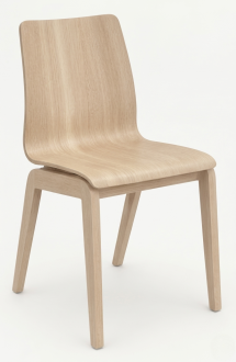Chaise 4 pieds Adell - coque bois